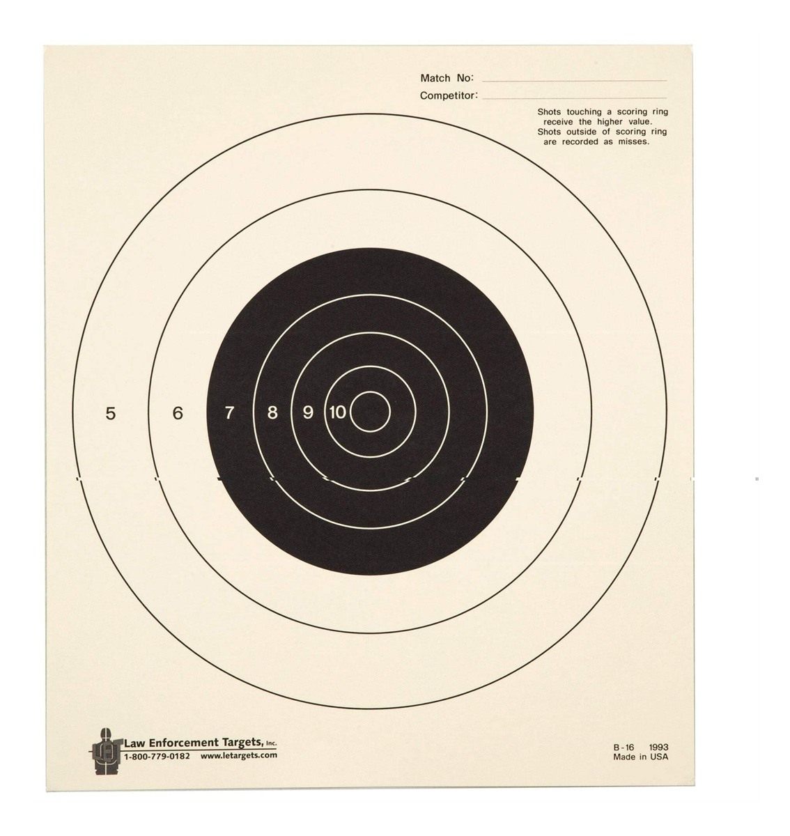 Action Target TGT Bullseye TAG Paper 100PK