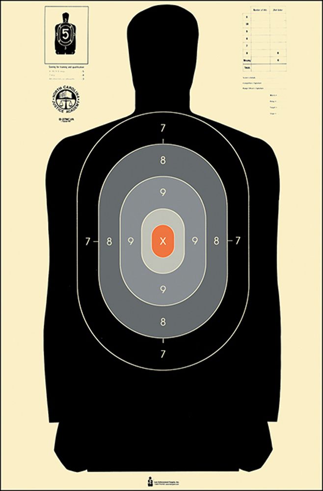 Action Target B27NCJA100 Qualification NC Criminal Justice Academy Silhouet
