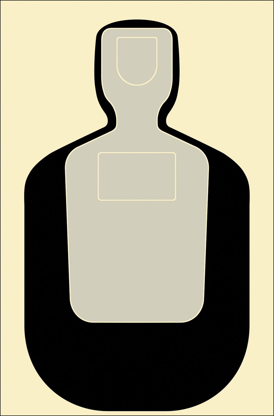 Action Target TQ19100 Qualification Standard Silhouette Paper Hanging 24in