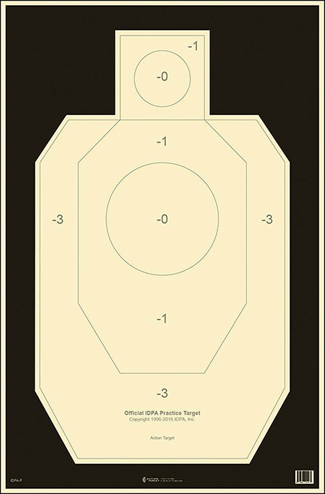 Action Target IDPAP100 Competition Official Silhouette Tagboard Hanging 23i