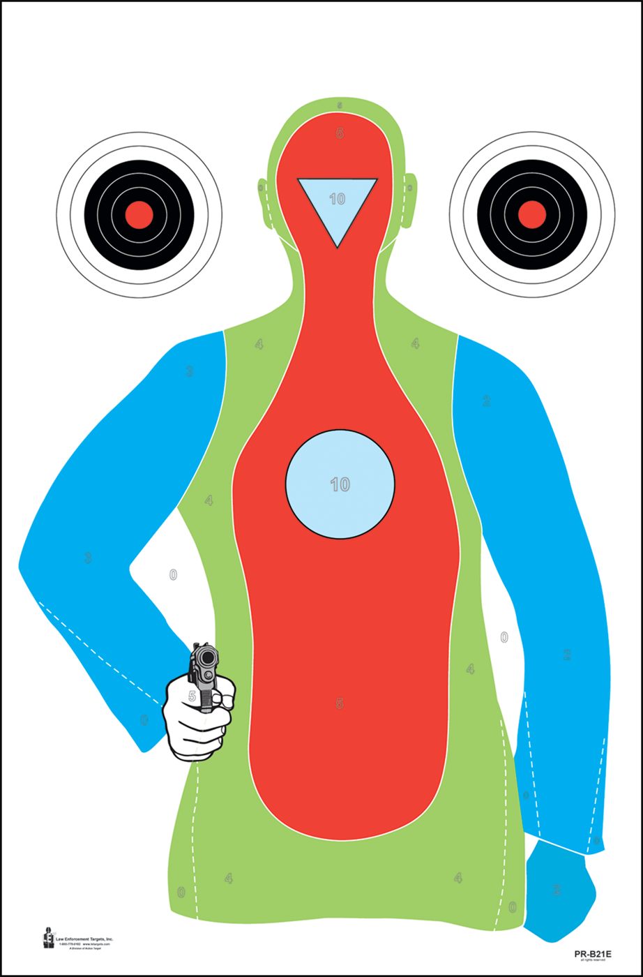 Action Target PRB21E100 Qualification High Visibility Fluorescent Silhouett