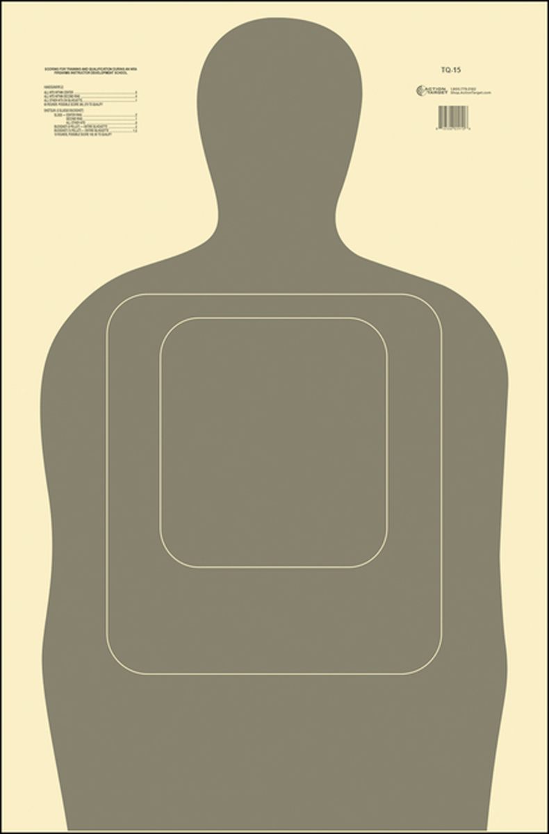 Action Target TQ15GRAY100 Qualification Standard Silhouette Paper Hanging 2