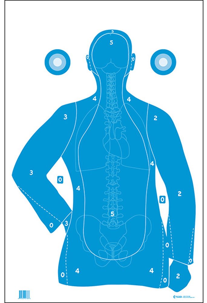 Action Target FB21EANTAV2100 Qualification Silhouette/Vitals Paper Hanging