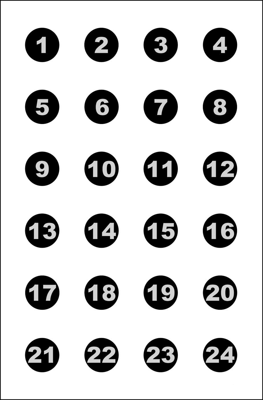 Action Target VB24100 Sighting Military Circle Paper 23in x 35in Black/Whit