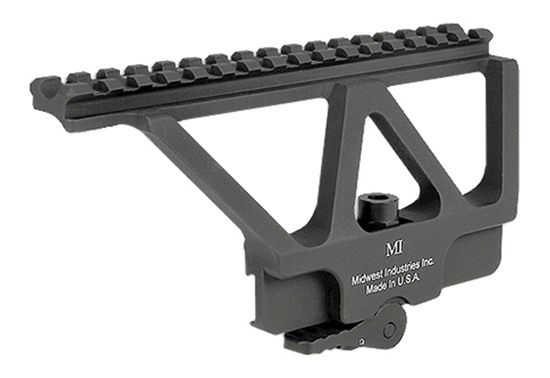 Midwest Industries Miaksm AK Side Railed Scope Mount Black Hardcoat Anodize view 2