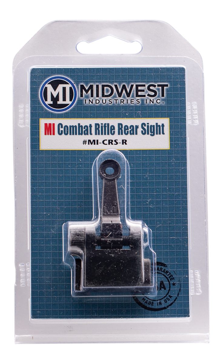 Midwest Industries Micrsr Combat Rifle Rear Flip Sight Black for AR-15, M16