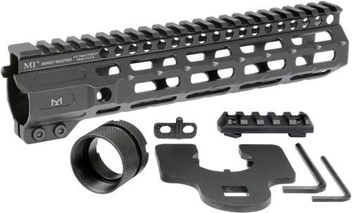 Midwest Industries 9.5in Combat Rail FF Handguard M-LOK Comp BLK