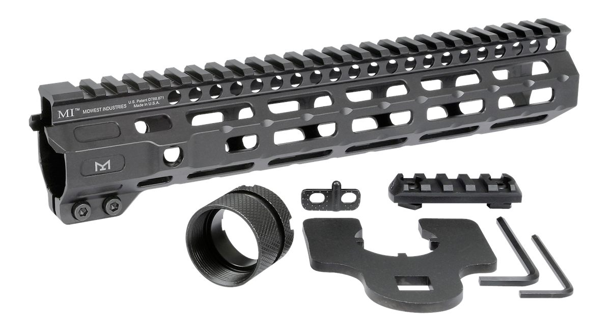 Midwest Industries MICRM105 Combat Black Hardcoat Anodized 6061-T6 Aluminum