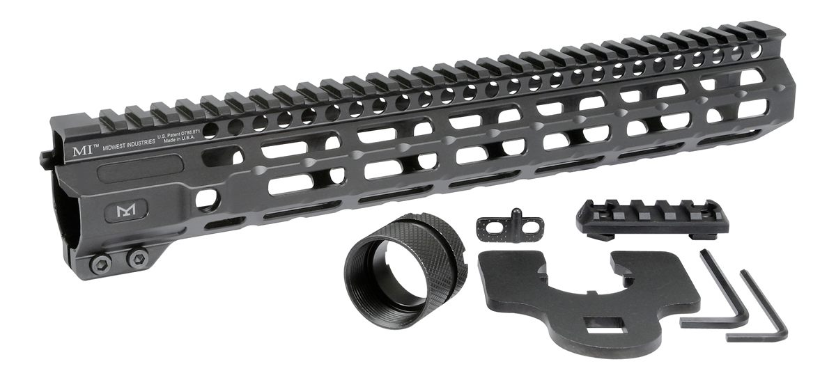 Midwest Industries MICRM12625 M-Series Aluminum Black Hardcoat Anodized AR