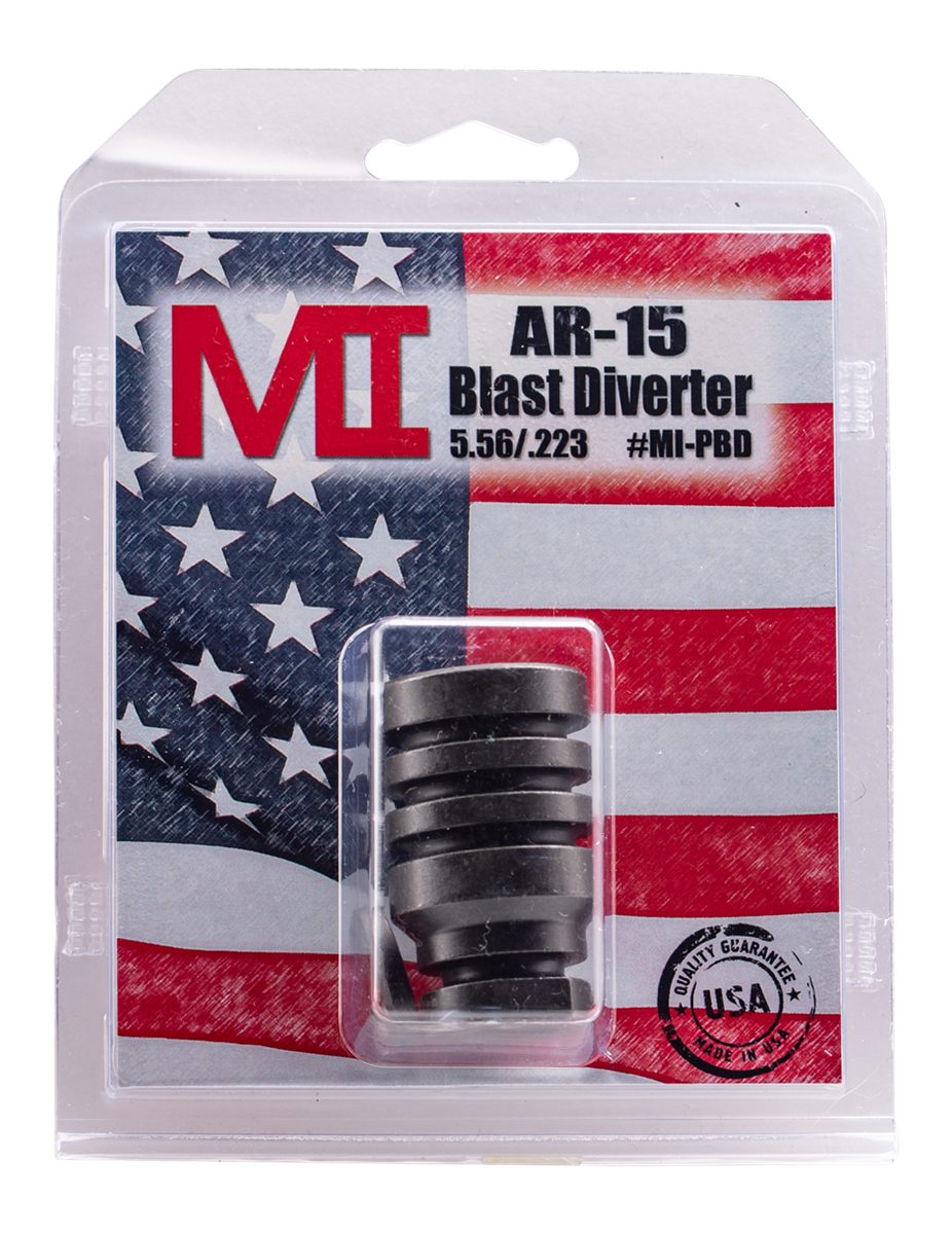 Midwest Industries Mipbd Blast Diverter Black Phosphate Steel with 1/2in-28