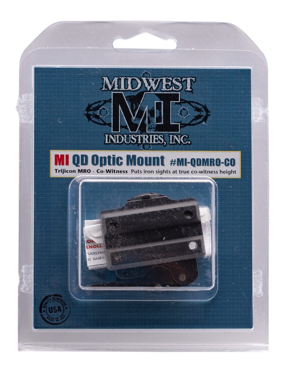 Midwest Industries Miqdmroco Trijicon MRO QD Mount Black Hardcoat Anodized