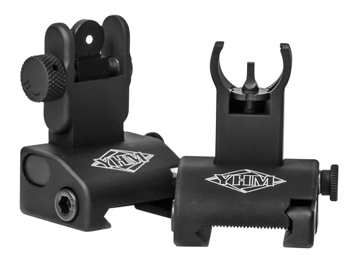 Yankee Hill Machine 5040H Q.D.S. Sight Set Black Hardcoat Anodized Folding