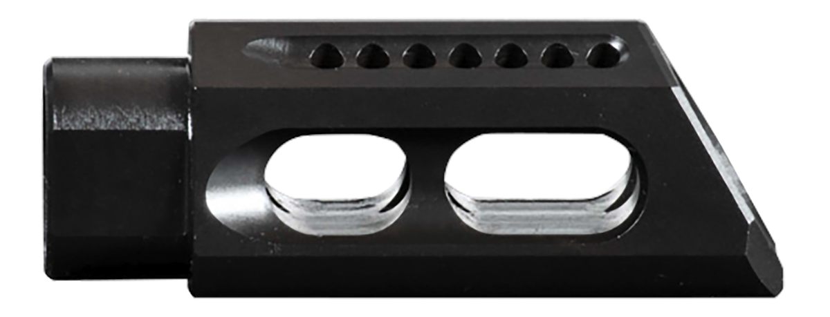 Yankee Hill Machine 3085MBA Slant Muzzle Brake Black Steel with 5/8in-24 tp