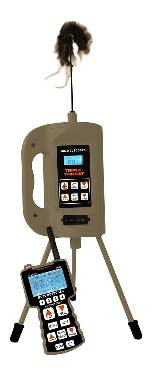 Mojo Outdoors Triple Threat E-Caller Predator Coyote Decoy 3-Part Complete