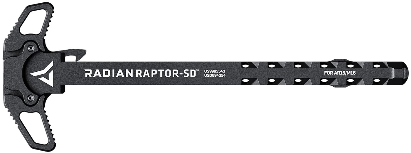 Radian Weapons R0006 Raptor SD Ambi Charging Handle, Black, Gas Ported Shaf
