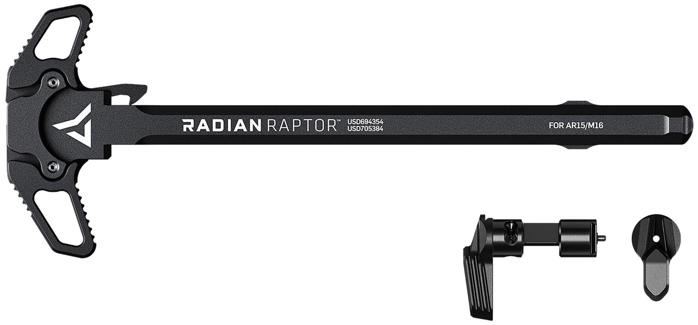 Radian Weapons R0275 Raptor Charging Handle 45/90 Talon Safety, Black, Ambi