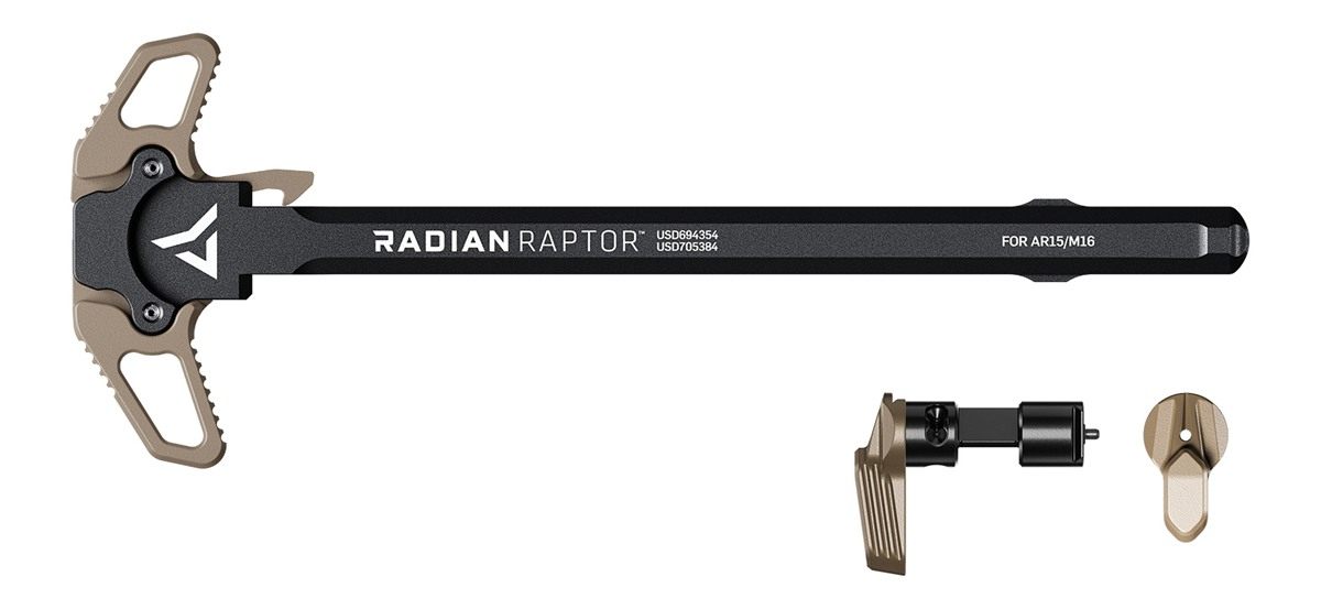 Radian Weapons R0299 Raptor Charging Handle 45/90 Talon Safety, FDE, Ambi C view 2