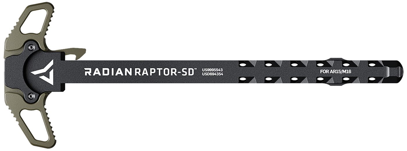 Radian Weapons R0376 Raptor SD Ambi Charging Handle, OD, Gas Ported Shaft