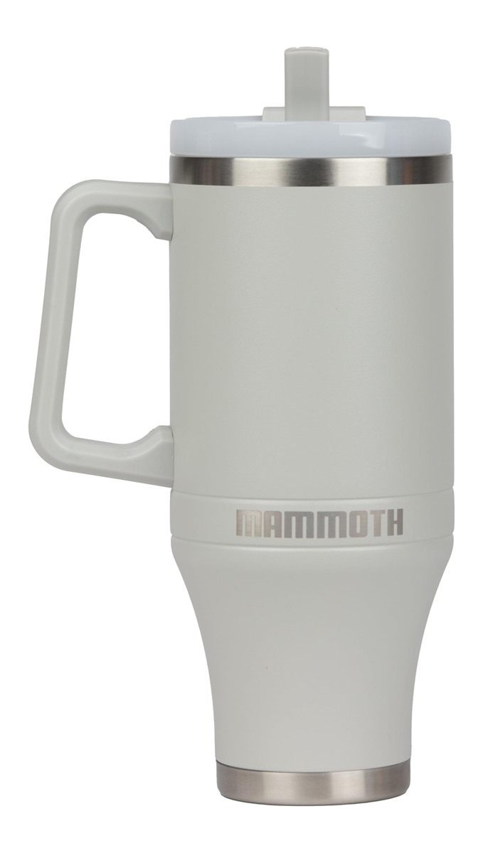 Mammoth Ascent Light Grey 40 oz Tumbler with Handle