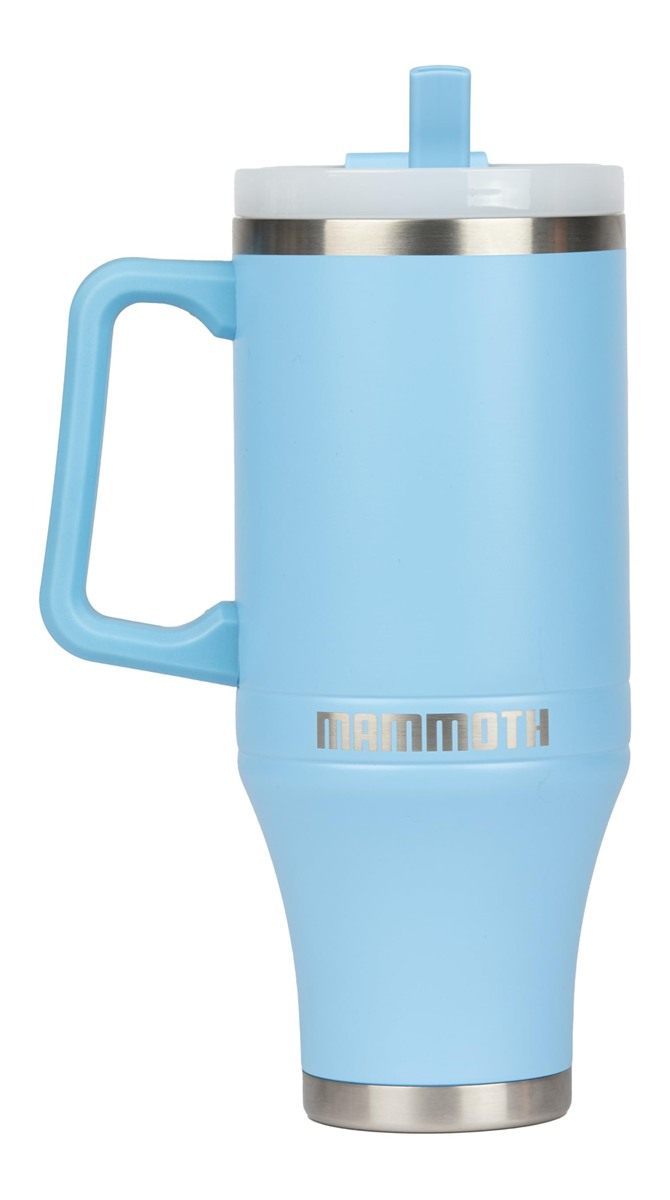 Mammoth Ascent Light Blue Glow in the Dark 40 oz Tumbler with Handle