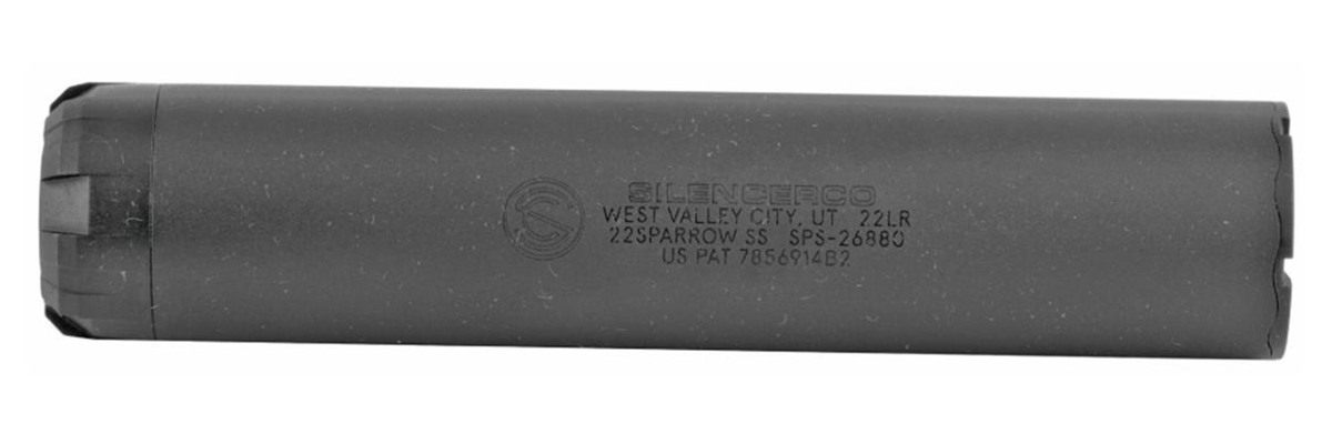 SilencerCo Sparrow 22 Rimfire Suppressor .22LR Stainless Steel Black view 2