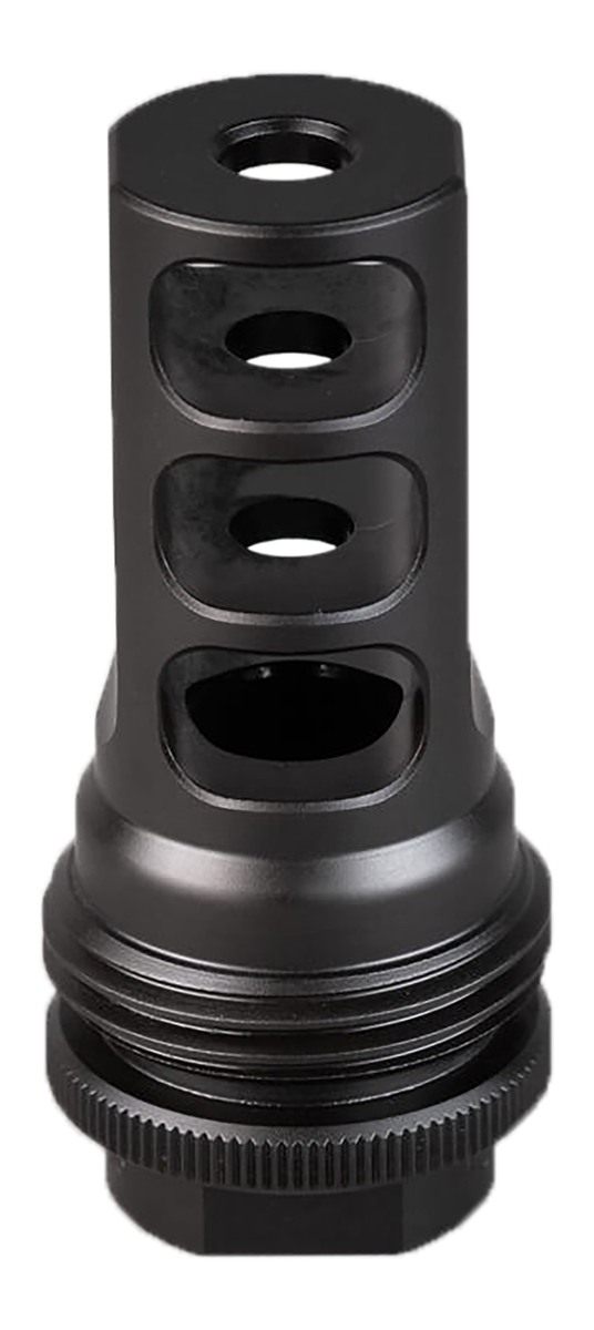 SilencerCo AC142 ASR Muzzle Brake Black Steel with 1/2in-28 tpi Threads for