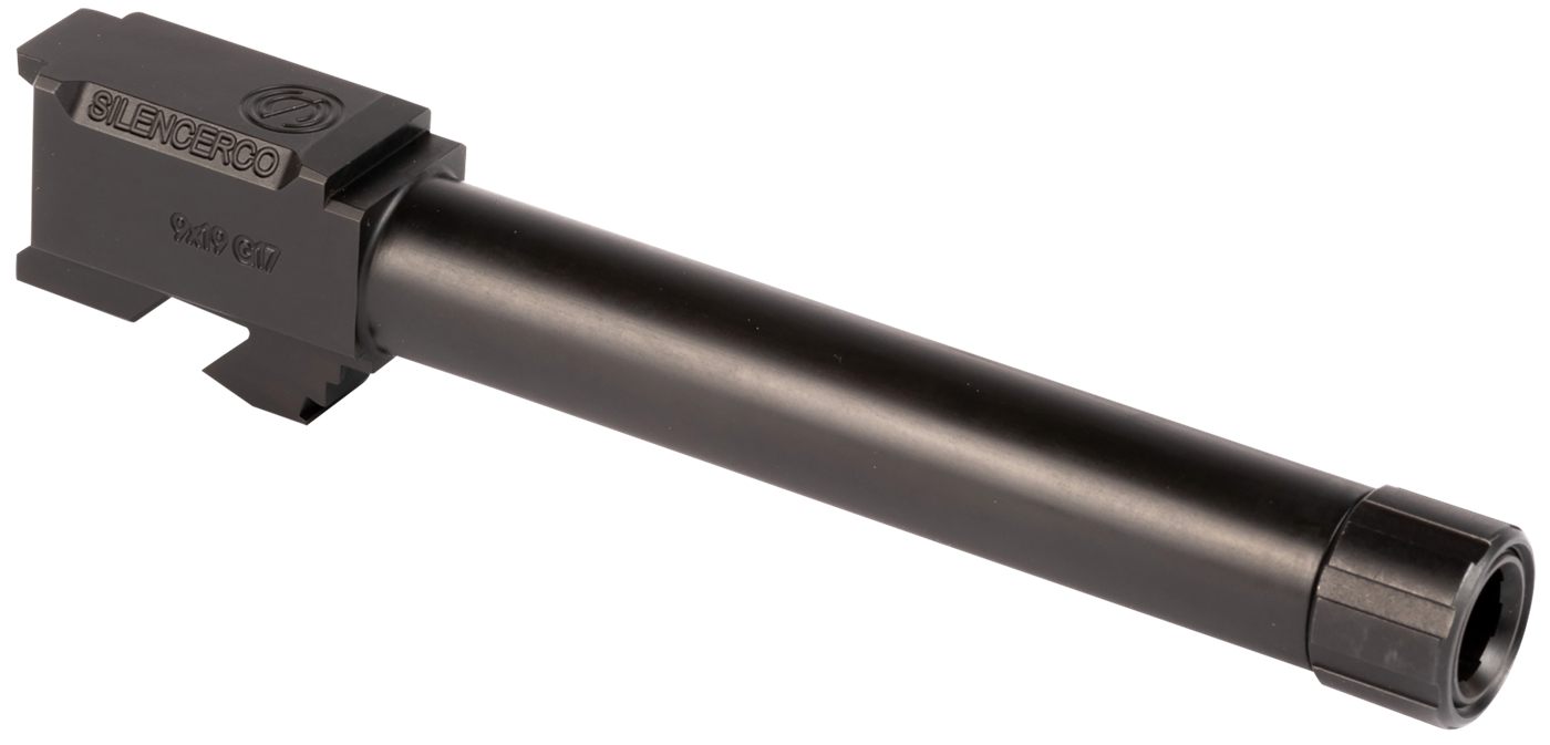 SilencerCo AC864 Glock 9mm Luger 5in Threaded Black Nitride Stainless Steel