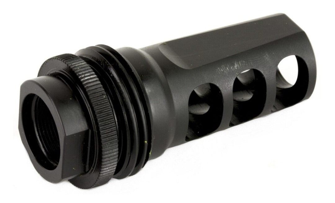 Silencerco AC1557 ASR Muzzle Brake Black Steel with 5/8in-32 tpi Threads fo view 4