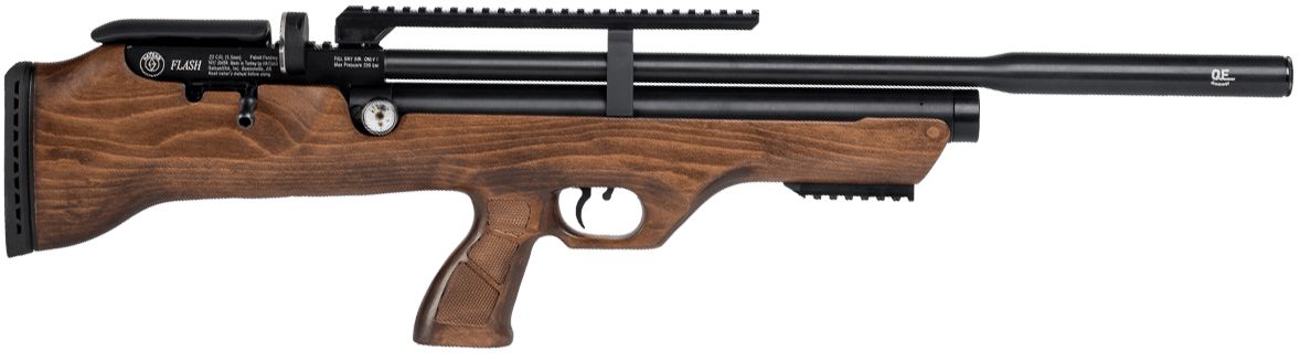 Escort Hatsan USA HGFLASHPUP25 FlashPup QE Air Rifle 25 Cal Hardwood