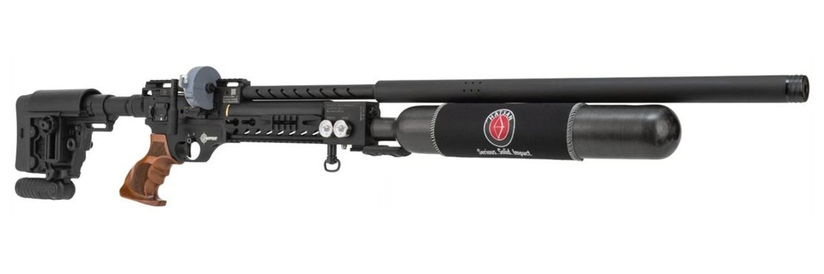 Escort Shotguns Hatsan Factor Sniper Long 30 PCP Rifle 16RD Magazine Black view 4