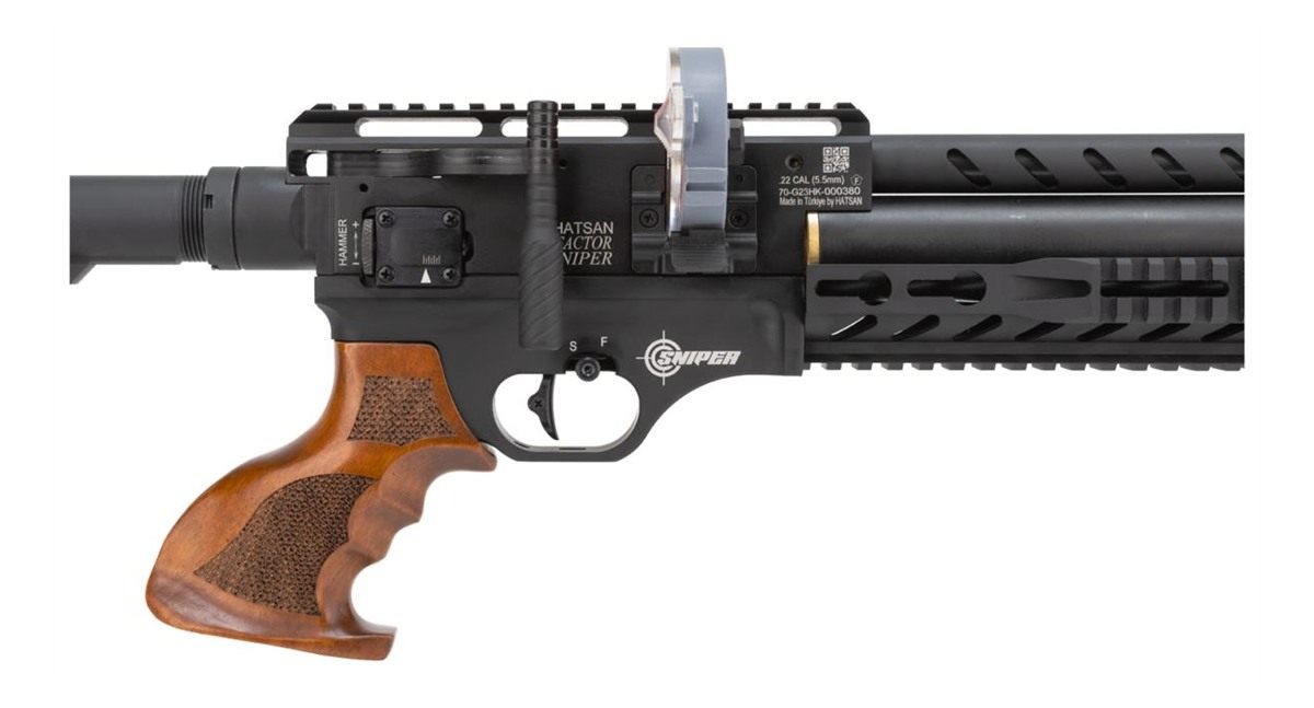 Escort Shotguns Hatsan Factor Sniper Long 35 PCP Rifle 13RD Magazine Black view 2