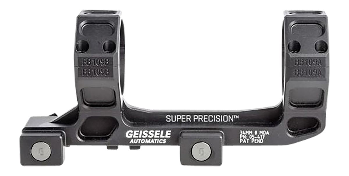 Geissele Automatics AR15 Super Precision Scope Mount/Ring Combo Black Anodi