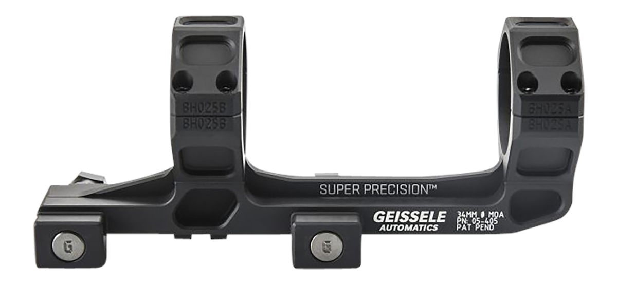 Geissele Automatics AR15 Super Precision Scope Mount/Ring Combo Black Anodi
