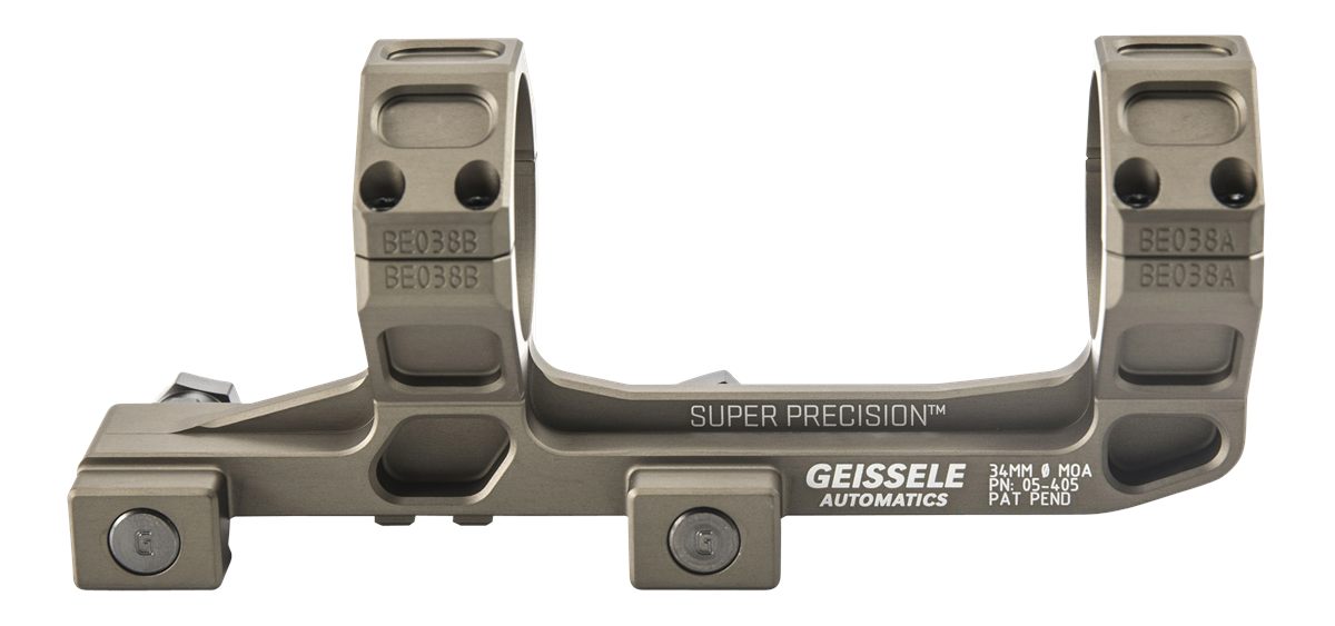 Geissele Automatics AR15 Super Precision Scope Mount/Ring Combo Desert Dirt