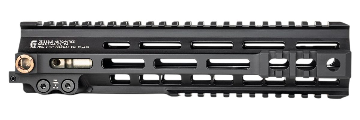 Geissele Automatics 05430B Super Modular Rail Mk4 Black Aluminum 10" Long