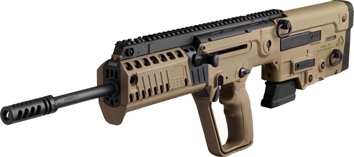 IWI US XFD18A Tavor X95 *CA Compliant 5.56x45mm NATO Caliber with 18.50" Barrel, 10+1 Capacity, Flat Dark Earth Metal Finish, Flat Dark Earth Fixed Bullpup Stock & Polymer Grip Right Hand view 2