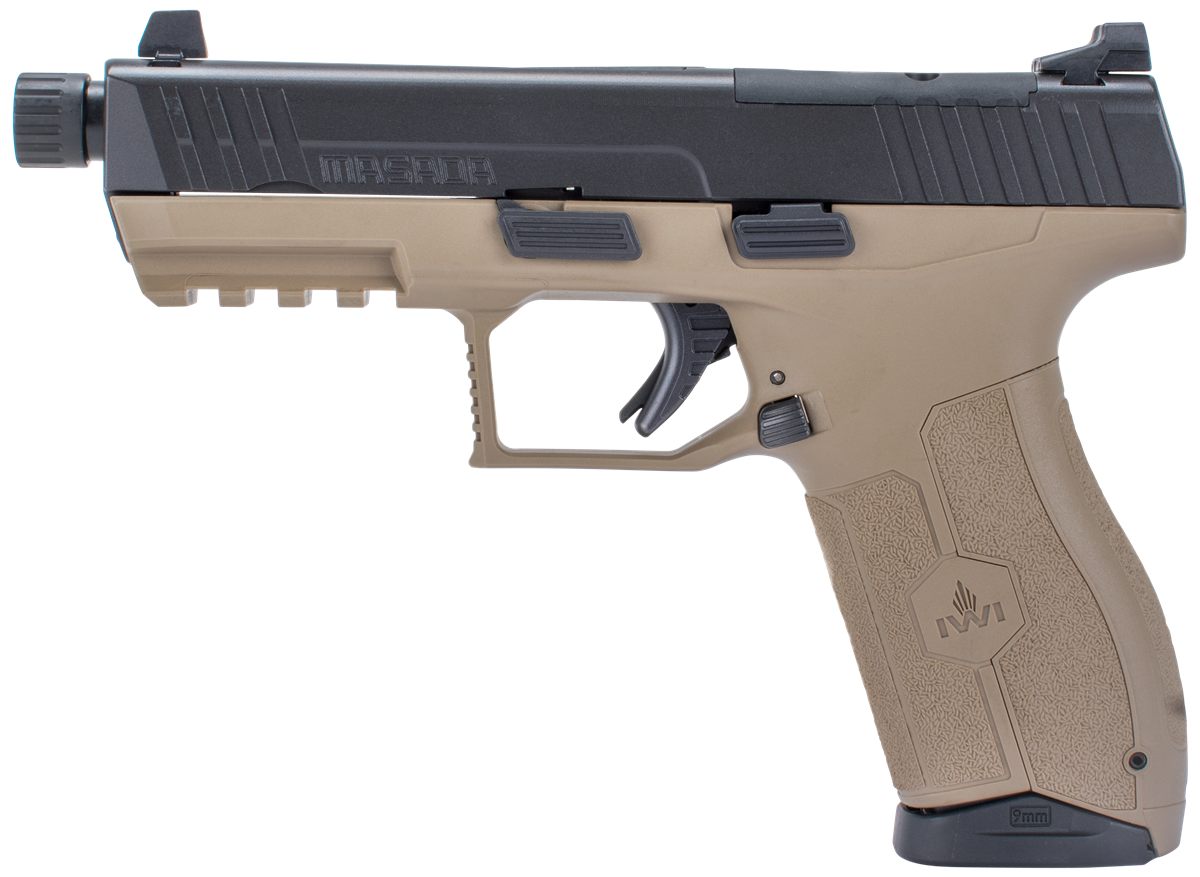 IWI US M9ORP10TFD Masada 9mm Luger 4.60in TB 10+1 Flat Dark Earth Interchan