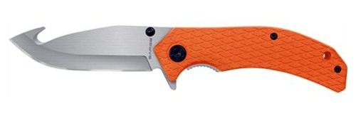 Sarge Knives Mojo Adrenaline Folding Knife 3-1/2in Gut Hook Blade Orange