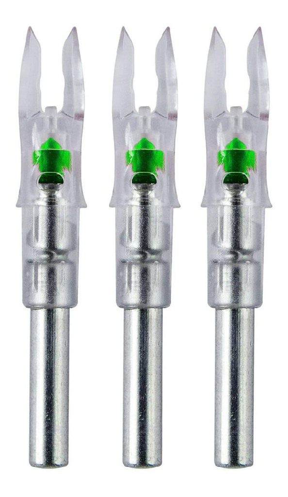 Rage Broadhead Nocturnal X Lighted Nock Green 3pk Fits GT Kinetic Easton Ax