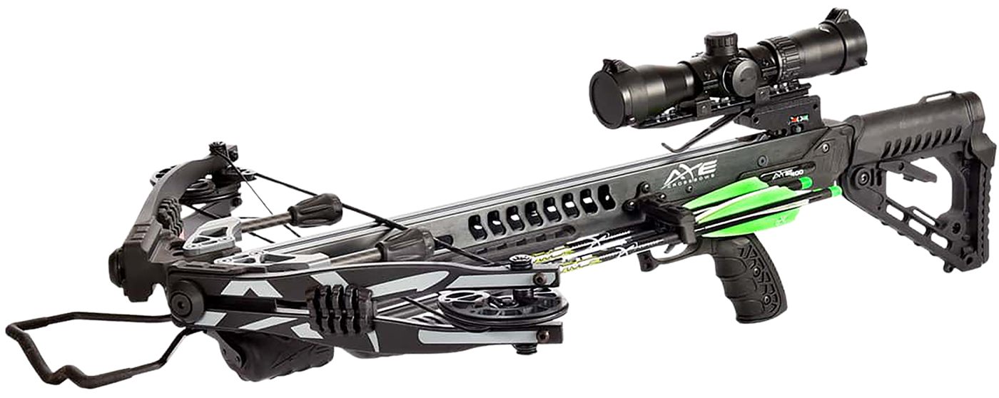 AXE Crossbows Carbon Express 400 with Scope Quiver PileDriver Crossbolts