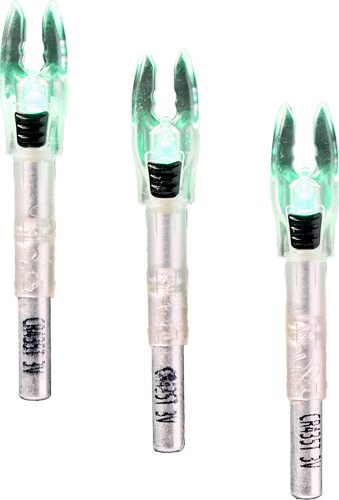 Feradyne Outdoors Nocturnal Universal Lighted Nock Green 3PK Fits X/H/S/GT