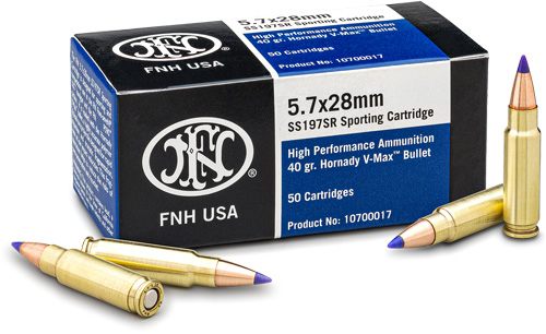FN America 10700017 High Performance 5.7x28mm 40gr Hornady V Max 50 Box/10 view 5
