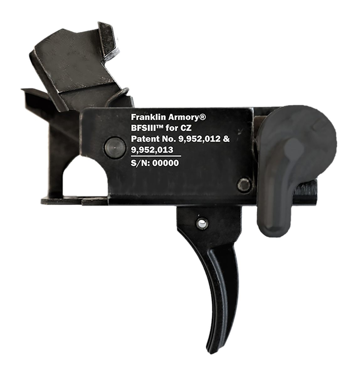 Franklin Armory 0650000BLK Bfsiii Black Curved Fits CZ Scorpion Style Ambid