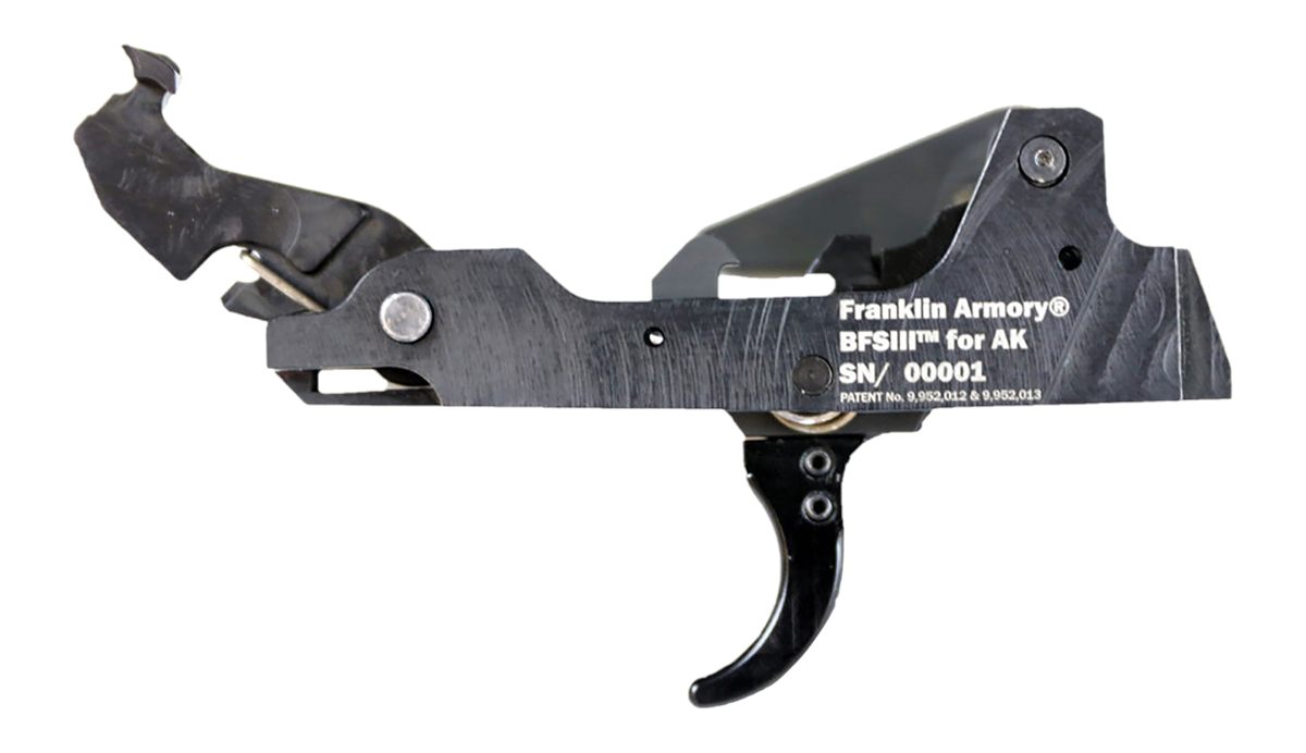 Franklin Armory 0350002BLK Binary 9mm Black Curved Trigger Fits AK Platform