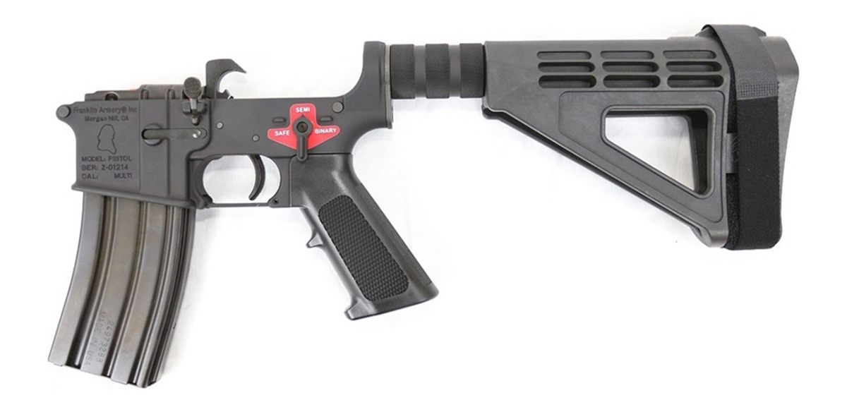 FRANKLIN ARMORY BINARY EQUIPPED PISTOL MODEL BLR W/ SBM4 BRACE