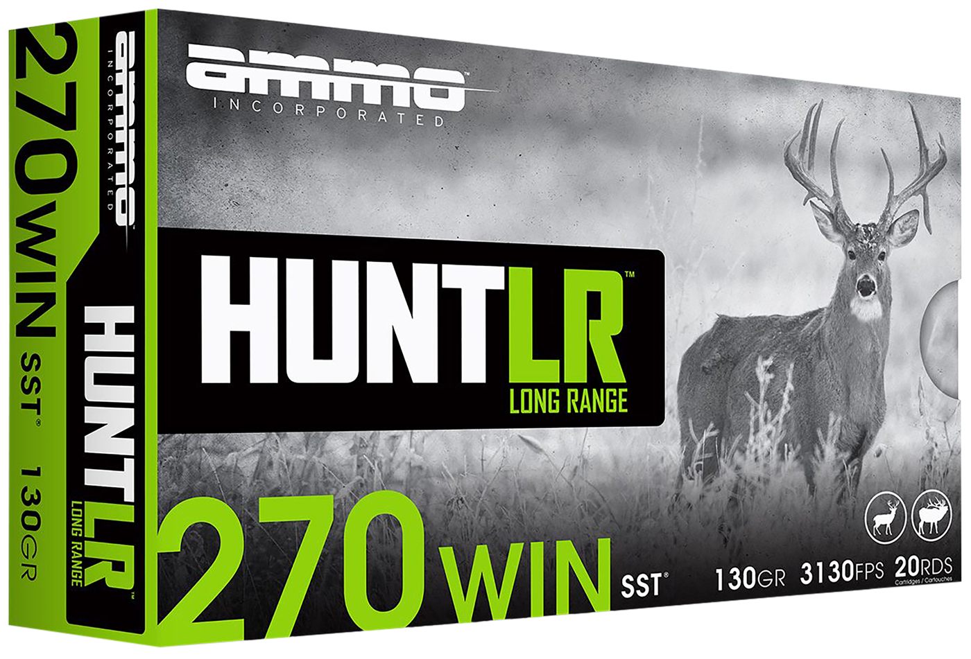 Ammo Incorporated 270W130SSTA20D Hunt Long Range 270 Win 130gr Super Shock