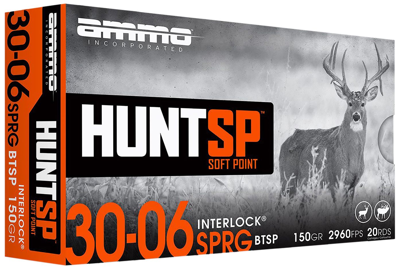 Ammo Incorporated 3006150SPA20 Hunt 30-06 Springfield 150gr Soft Point 20 P