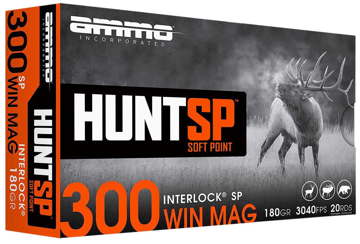 Ammo Incorporated 300WM10SPA20 Hunt 300 Win 180gr Soft Point 20 Per Box/10