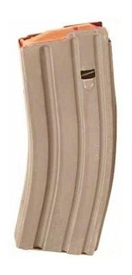 Asc AR Family Rifle Magazine Orange Follower Dark Earth Stainless Steel .22
