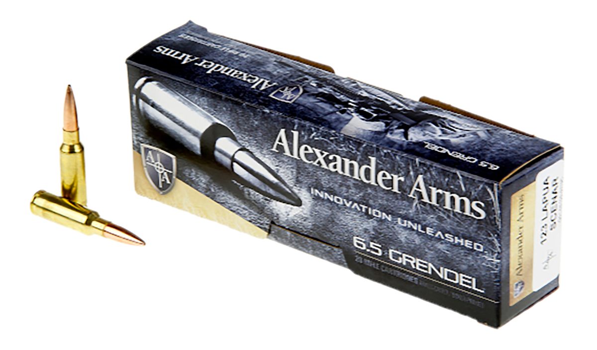 Alexander Arms AG123LSBOX Lapua Scenar 6.5 Grendel 123gr Boat Tail Open Tip